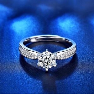 Moissanite Diamond Ring Wedding Engagement Ring